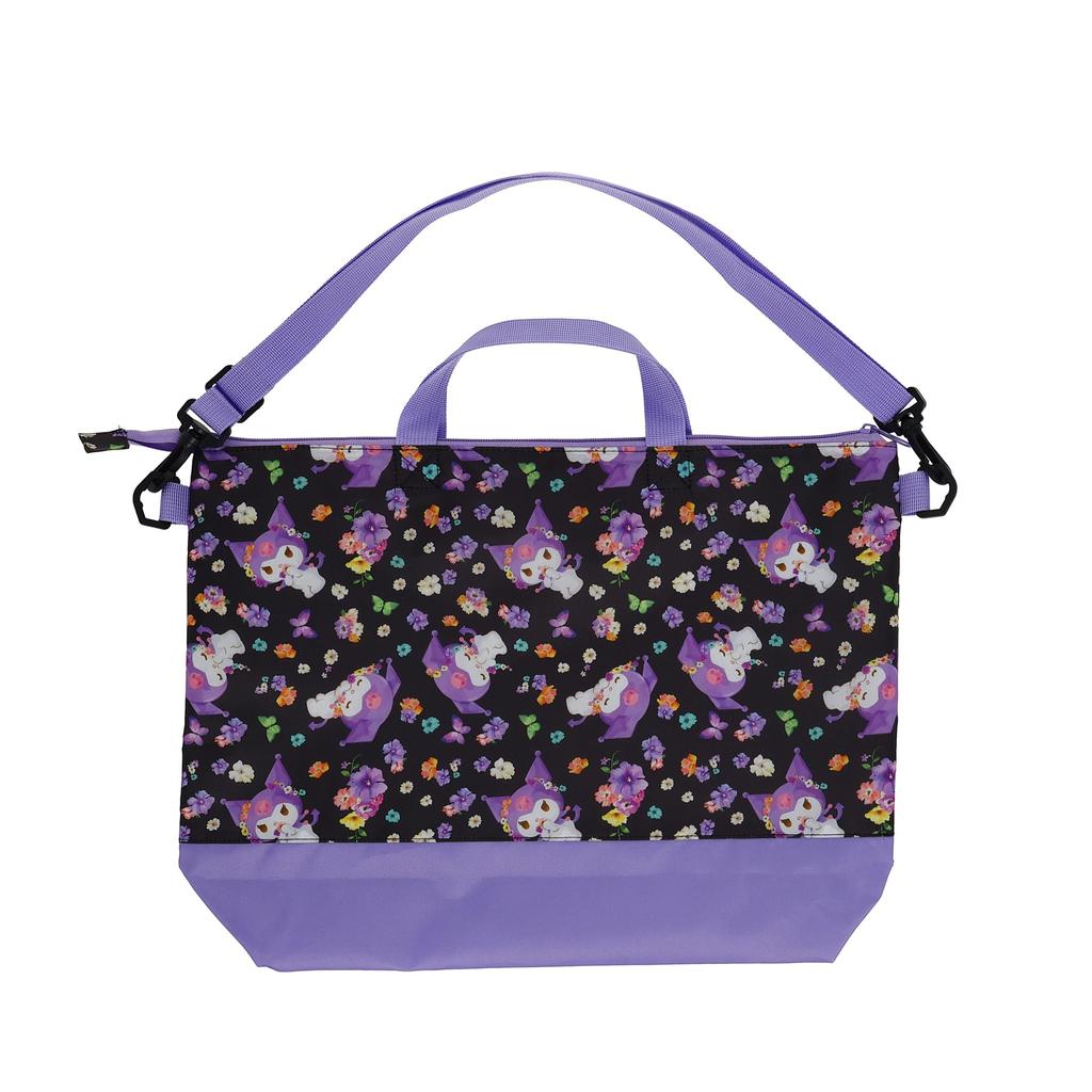 Marushin Lesson Sanrio Kuromi Black School Entry Perfect for and Elementary 3745005600 Bag, Flower/Kuromi Character, Kindergarten/Elementary Supplies,