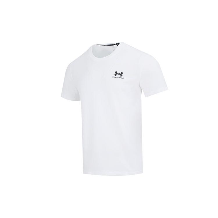 Under Armour Logo Embroidered Heavyweight Short Sleeve T-shirt White Men s 1373997-100 XL