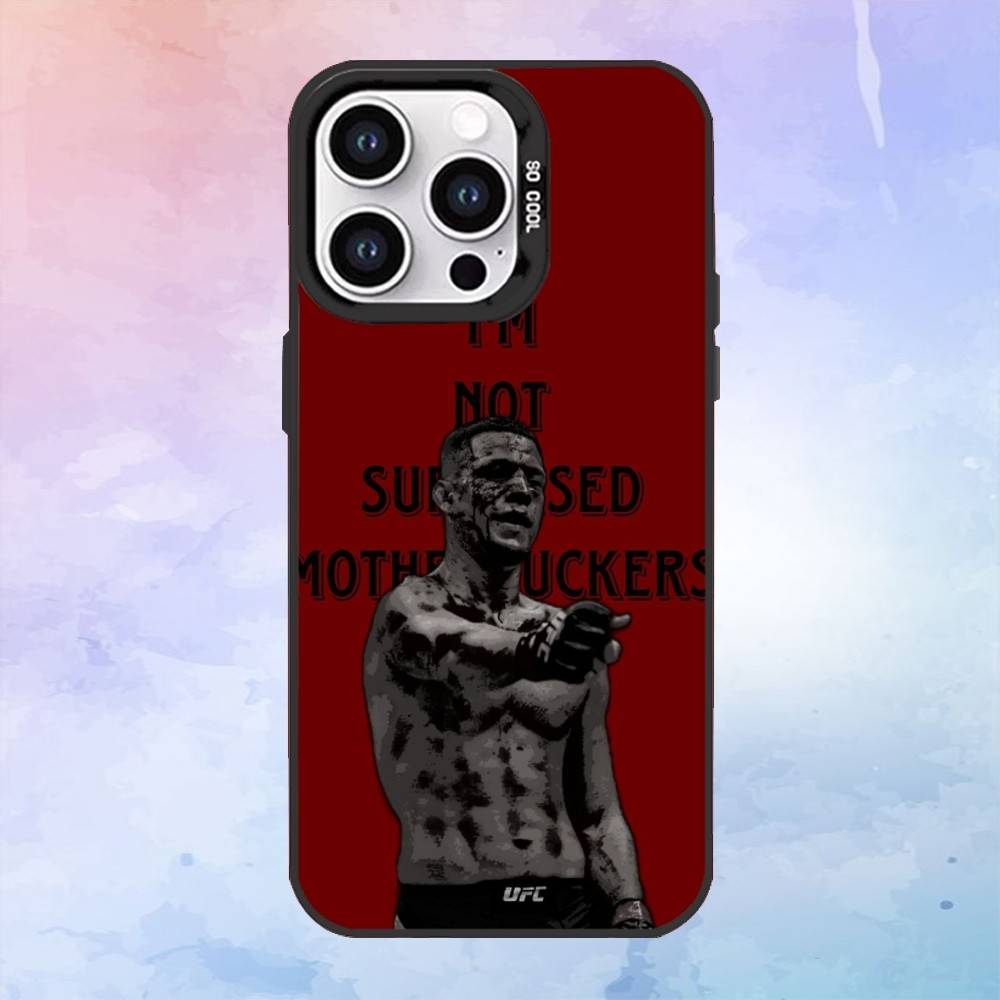 N-Nate D-Diaz Boxing Phone Case For iPhone17,16,15,14,13,12,11 Plus,Pro Max Black Candy Matte Shockproof Cover