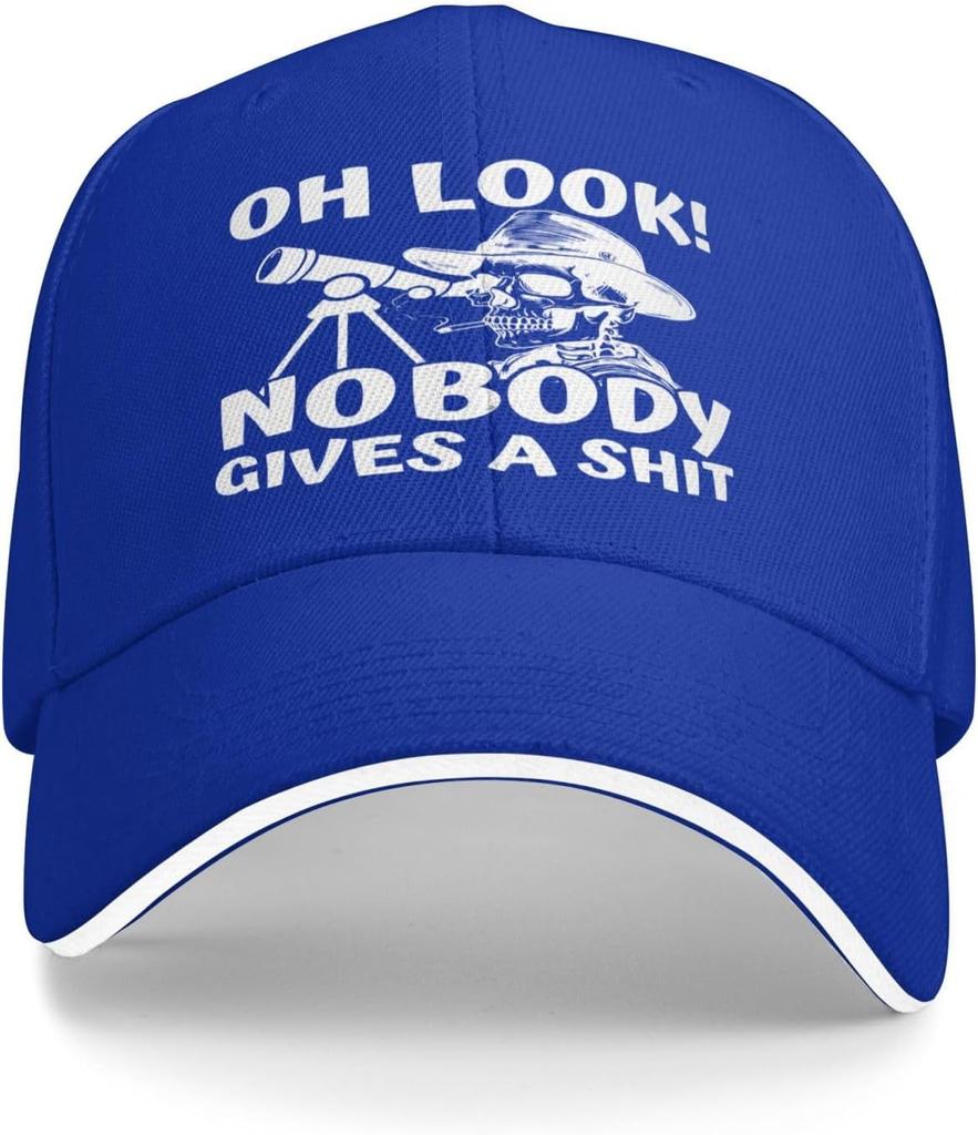 Oh Podívejte Se Nikdo Se Nestará Kostra Dalekohled Baseballová Čepice Vtipná Trucker Čepice pro Muže Ženy