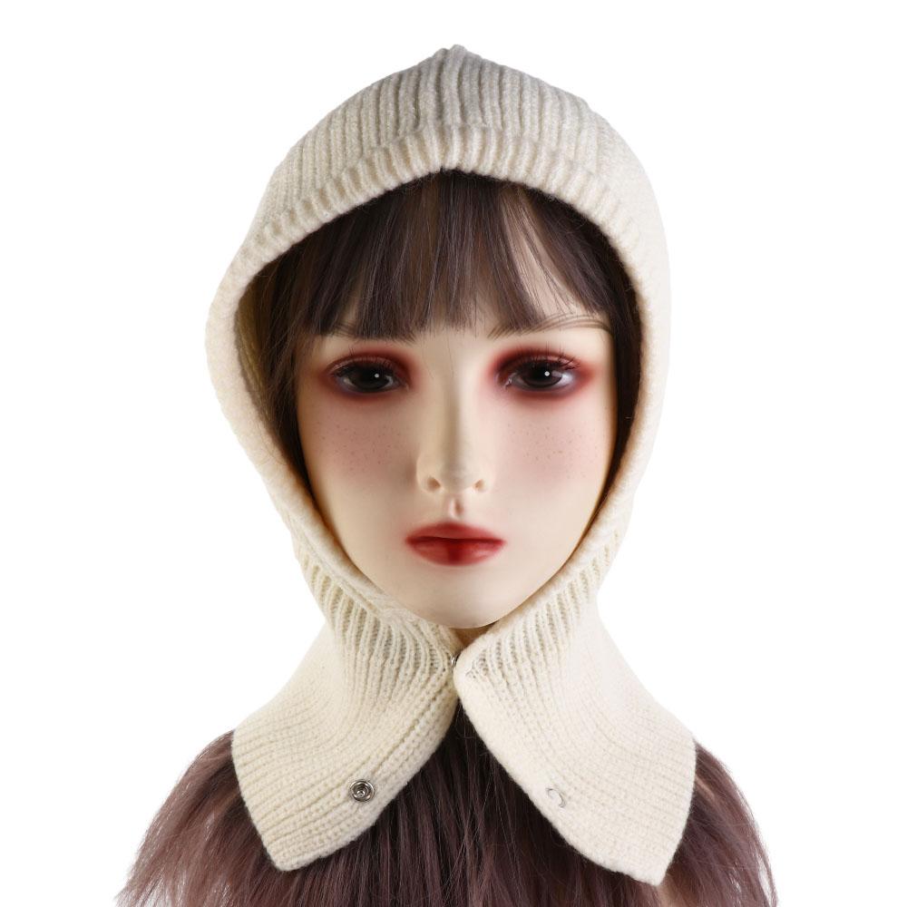 Ear Protection Scarf Outdoor Bonnet Hat Women Winter Cap Pullover Cap Beanies Hat Knitted Hats