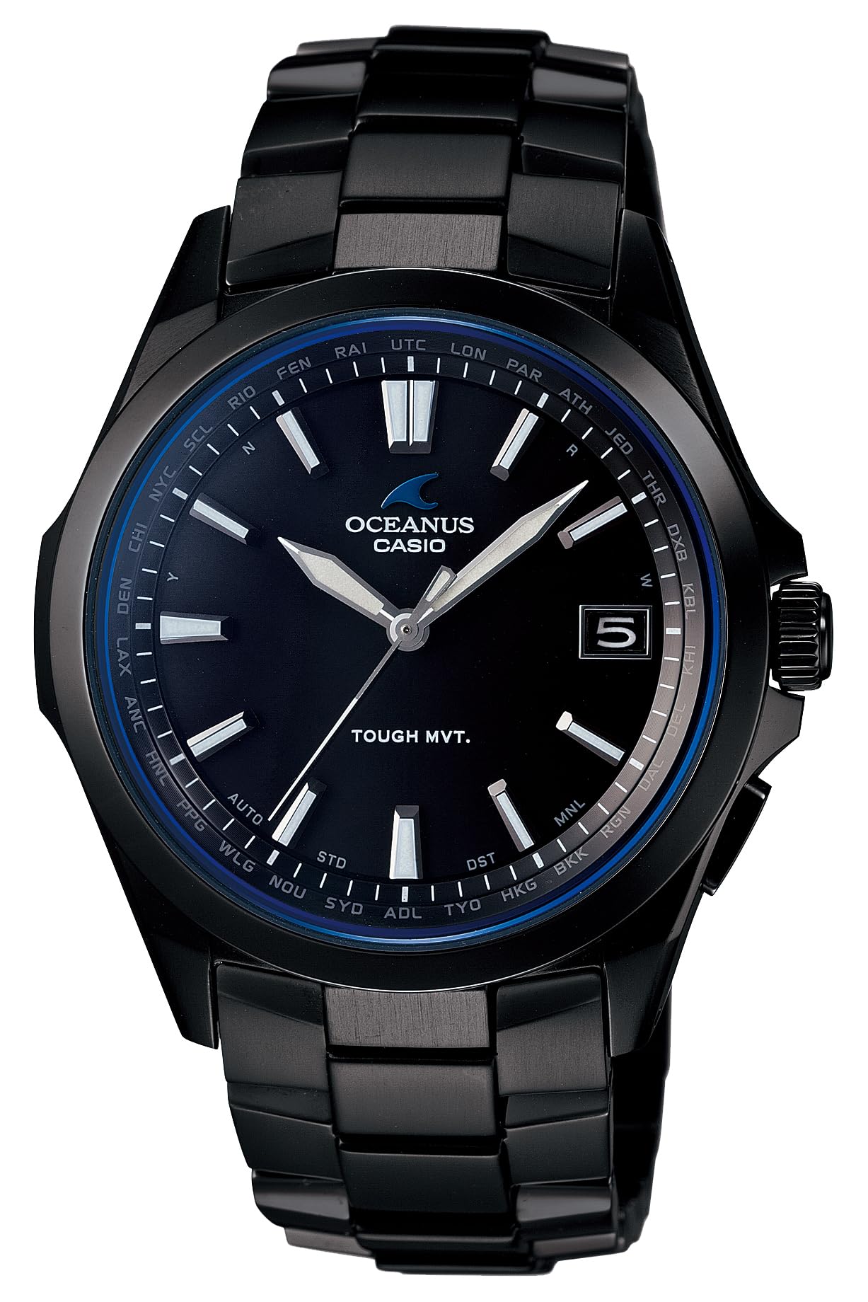 

Casio Oceanus Сонячний годинник OCWS100B1AJF Чорний Радіокерований чорний
