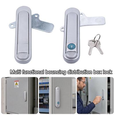 Aluminum Alloy Cabinet Door Lock Multi-purpose Universal Distribution Box Lock Chrome Finish Button Lock Hardware Lock
