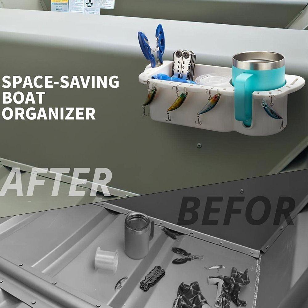 Pontoon Marine Storage Box Fishing Drink Box Multifunction Cup Holder  Organizer