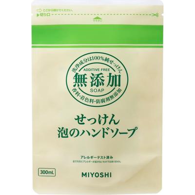 Мыло Miyoshi Additive Free Soap Пена для мыла для рук Refill 300 мл