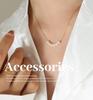 Niche Design Imitation Pearl Pendant Necklace - Gold-Plated Titanium Steel with Dangle Square Chain