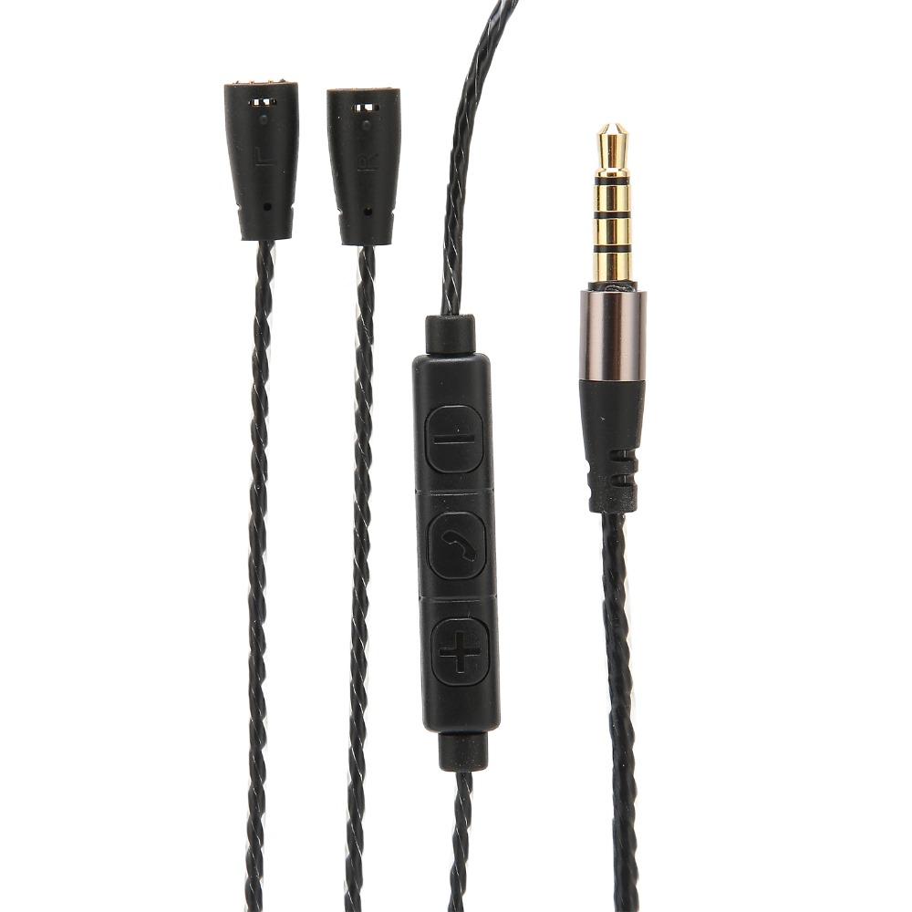 3.5mm Plug Braided Wire Headphone Replacement Cable for IE 8 IE 80 for Laptops