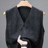 Single Breasted Pullover Autumn Sleeveless Vests Men Work Sweater Knitted Male Waistcoat Jumper Pullovers