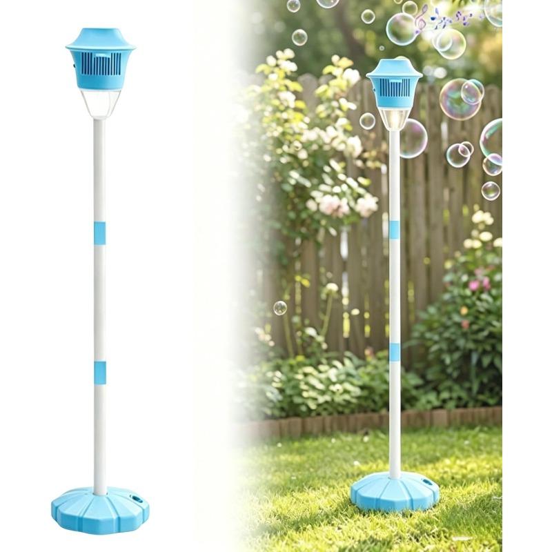 Street Lamp Bubble Tower with Lights, Rechargeable Standing Bubble Maker, Adjustable Height Street Light for Outdoor Garden, Patio, Wedding, Party