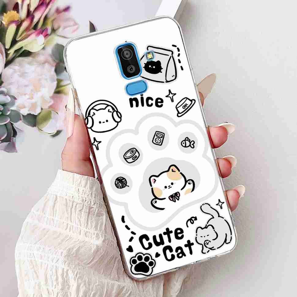 For Samsung Galaxy J8 2018 6.0" Case Summer Fresh Lemon Daisy Soft Silicone TPU Cover For Samsung J8 J8 2018 Protective Shell