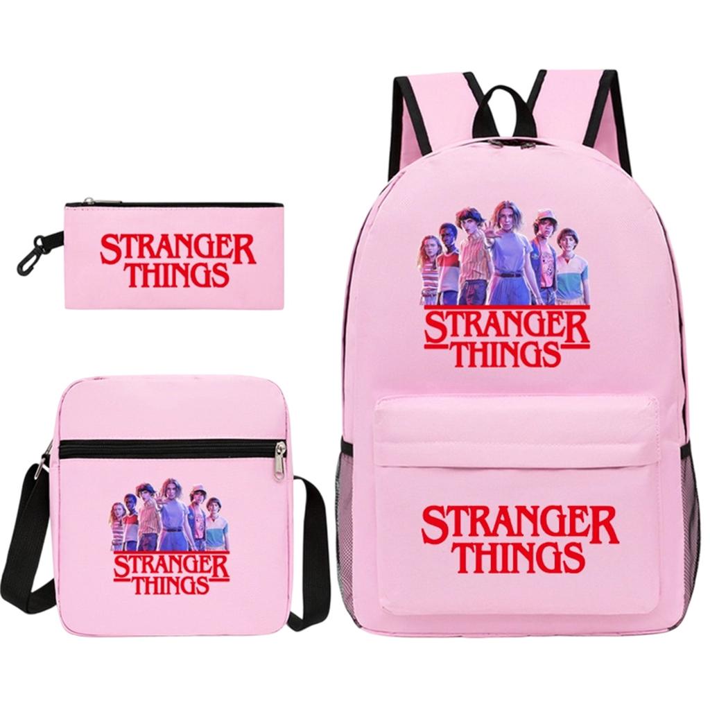 Mochila Periférica Impresa de Cine y Televisión, Estuche, Bolso de Hombro, Set de Tres Piezas