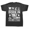 2026 Hot Sale Born In 1967 Warning Label Barcode Graphic T Shirts Streetwear Short Sleeve Summer Style Men Women Clothing Harajuku Casual Tees Top