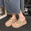 Retro cool slippers women's platform slippers summer 2025 new fashion casual versatile beach cool slippers