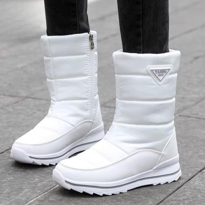 Women's Winter Fur One Thickened Padded Waterproof Comfortable Warm Anti Cold Lightweight Hiking Waterproof Non-slip Mid-calf Snow Boots