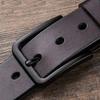Zinc Zinc Alloy Pin Buckle Men Belt Genuine Leather Male Strap Fashion Waistband  Jeans