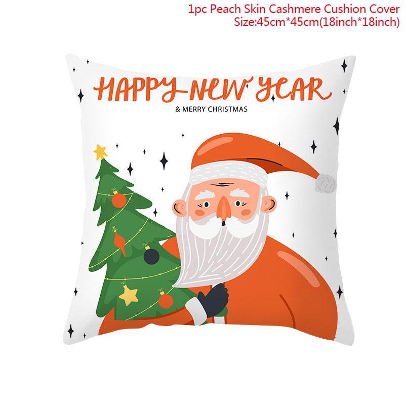 Home Decor Merry Christmas Pillowcase Home Christmas Decorations Christmas Gift Ornament Pillowcase 45x45cm Funda De Almohada