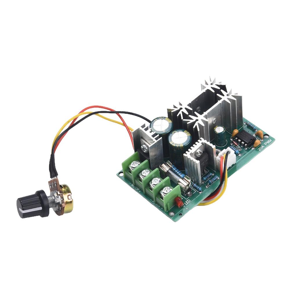 1 Stück 20A DC10-60V Motor Drehzahlregler Modul Dimmer Stromregler Digitalanzeige Entladeregulierung Für DC Bürstenmotoren