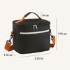 Double-Layer Insulated Lunch Bag, Portable Insulated Lunch Box, Waterproof Picnic Insulated Bag with Adjustable Shoulder Strap