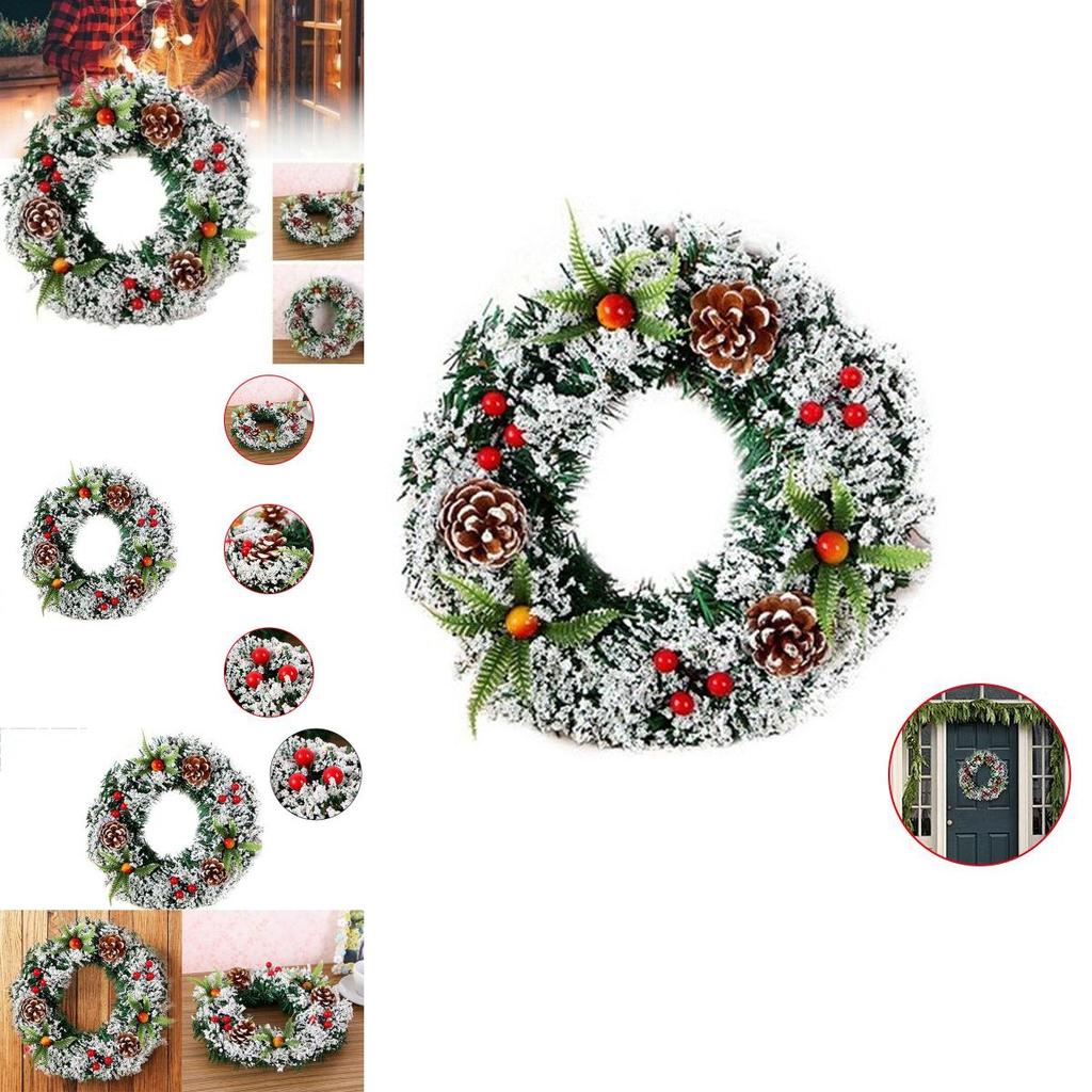 Wall Christmas Hanging Wreath Xmas Party Door Home Trees Garland Decor Ornament