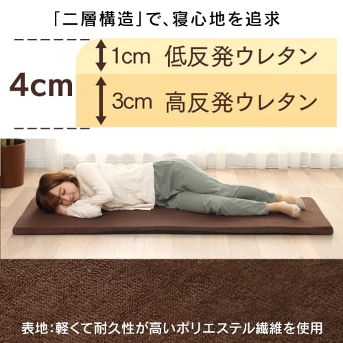 Iris Plaza Car Camping Mattress, Compact, Leisure, Disaster Preparedness Supplies, Rollable Sleeping Bag, High-Resilience x Low-Resilience, 4cm Thick,