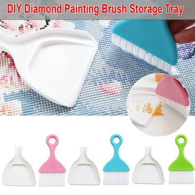 Embroidery Storage Clean Supplies Cleaning Tool Brush Diamond Painting Storage Tray Organizer Tray