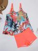 2025 Sexy Print 2 Piece Plus Size Tankini Women Strapped Hollow Curvy Swimsuit Brazilian Beach Lady Big Bathing Suit