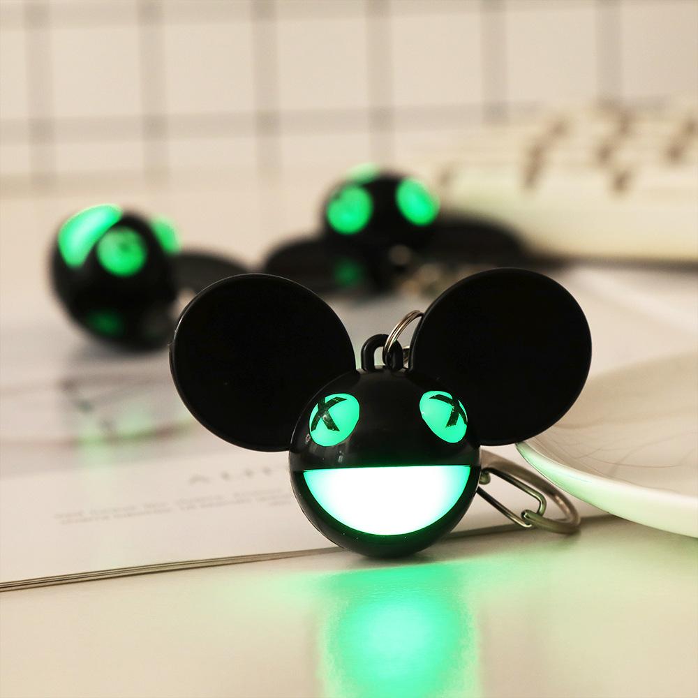 Creative Mouse Hair Light Keychain Trendy Personality Cute Cartoon Pendant