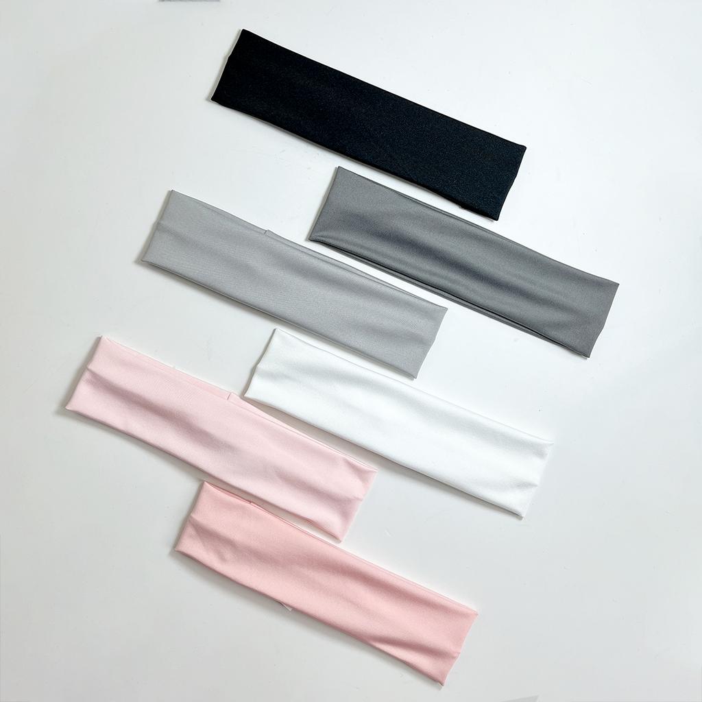 6pcs Fashion Sports Headbands For Women Fitness Running Yoga Solid Color Elastic Hairbands Stretch Makeup Hair Accessories