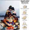 1pc Detective Conan Soft & Warm Flannel Blanket, Multi-Purpose Throw Blanket for Couch, Sofa, Office, Bed, Camping, Travel