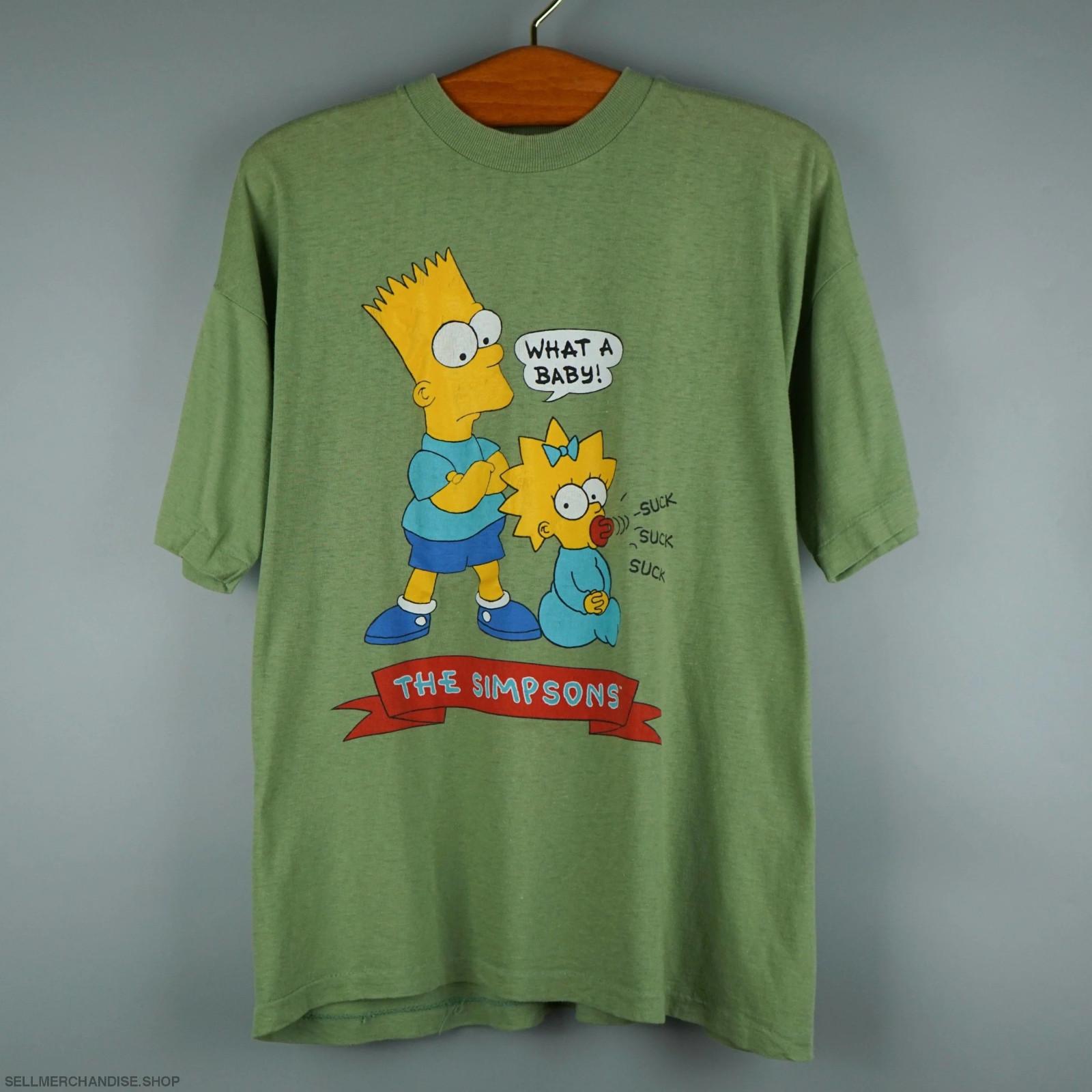 VTG The Simpsons Gift For Fans Cotton Green All Size T Shirt For Fans TR635 S