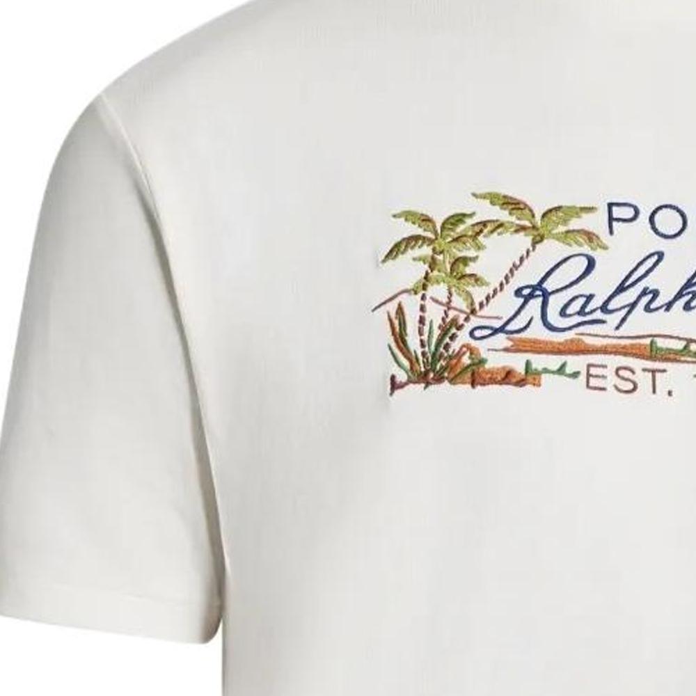 Polo Ralph Lauren Tričko s potiskem, kulatým výstřihem a krátkým rukávem Pánská trička Bílá 710959029-001