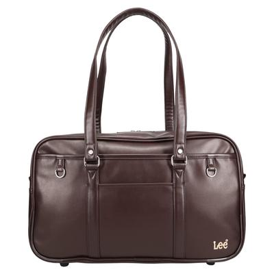 School Bag Boston Bag A4 Faux Leather School Bag Unisex Commuting School Club After School Celebration Simple Shoulder Bag 320-4882 (Brown)