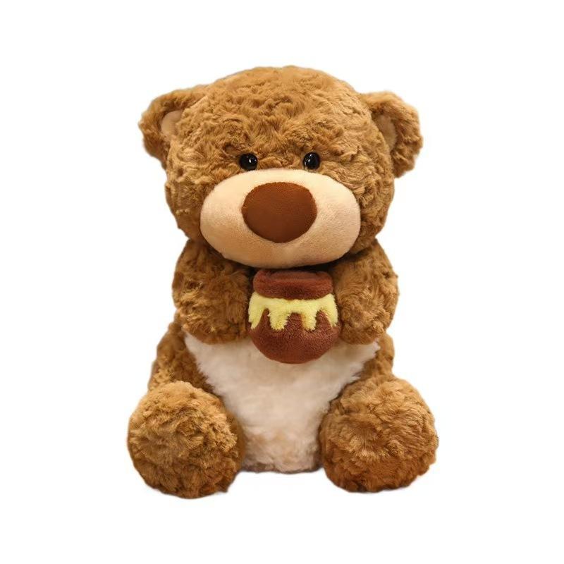 

Honeypot bear plush toy teddy bear doll grab machine rag doll give girlfriend birthday valentine s day gift 22cm(0.18kg)