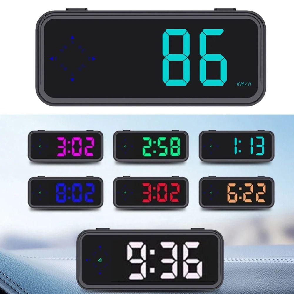 7 Color Switching GPS Car Digital Speedometer Digital Clock Vehicle Speed Meter  Tachometer