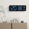 Date Week Large Digital Clock Brightness Adjustment Dual Alarms  Bedside Table
