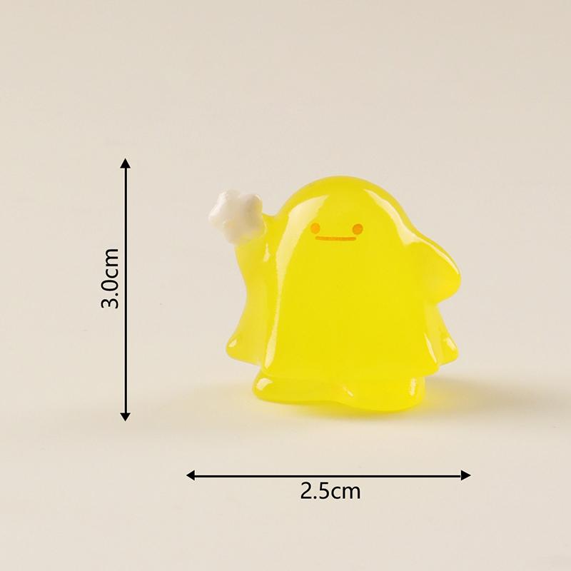 Creative Cute Mini Luminous Small Colorful Ghost Miniature Figurines Landscape Decoration Diy Home Children Accessories Gifts