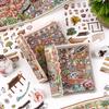 1pack Scroll 3D Stereo Scene Sticker No-Cut Craft Vivid Effect DIY Handmade Album Scrapbooking Decorative Paper Supplies