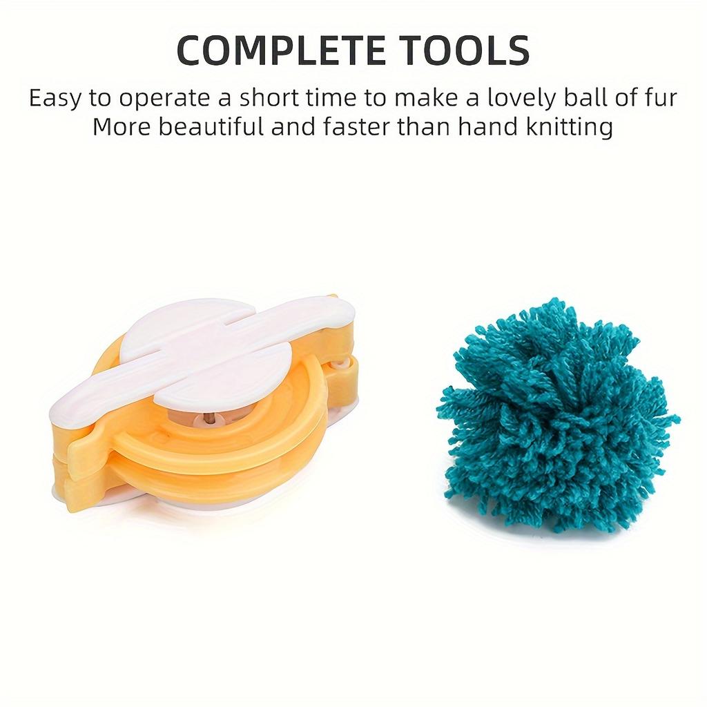 Round Pom-pom Makers, DIY Pom-pom Maker, Knitted Pom-pom Maker, Doll Plush Ball Maker Tool Kit