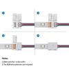 10 Stück/Los Schnellverbinder 4-PIN RGB Adapter für 5050 RGB LED Streifenlichtband Lötfrei 10mm