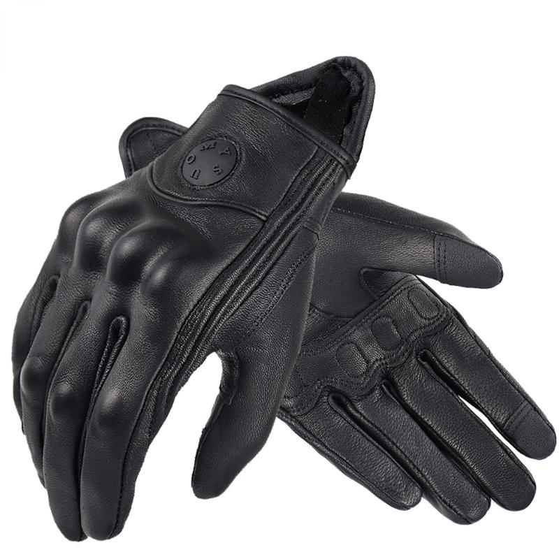Goatskin Motorcycle Gloves Summer Men's Brown Vintage Leather Motorcycle Motocross Gloves Women's Motorcycle Hand Gloves