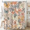 Beautiful Butterfly Floral Shower Curtain Bath Decor Pink Color