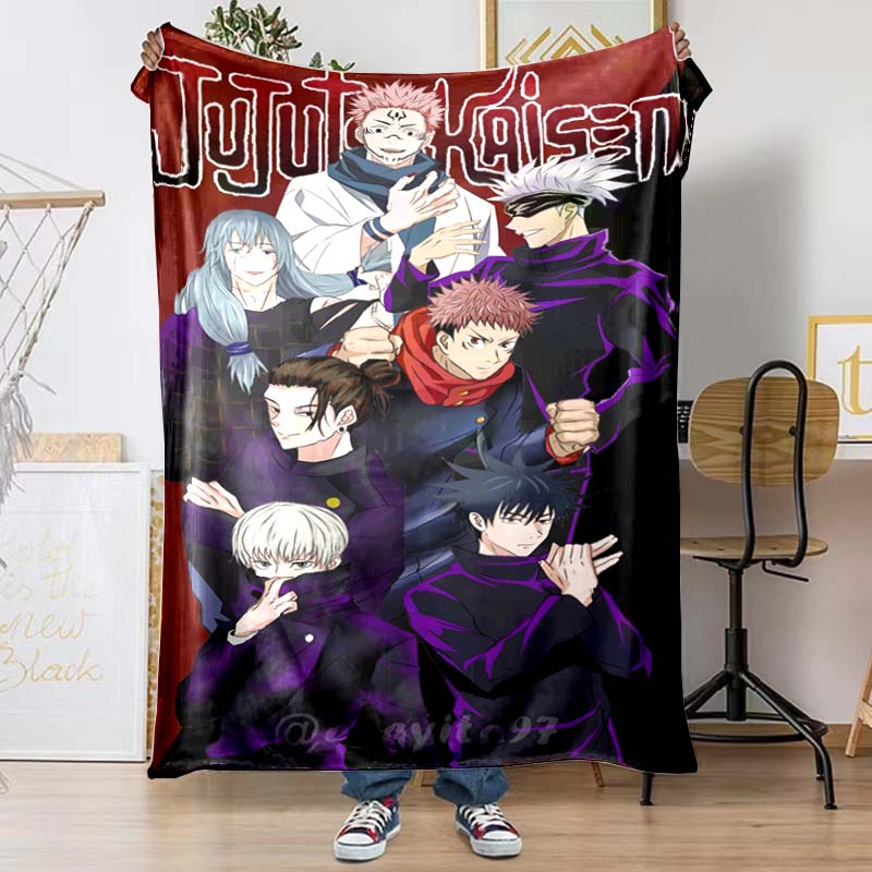 The Jujutsu Kaisen Patterned Blanket Is Perfect for Bedding or Any Other Occasion, Making It A Perfect Gift Choice.