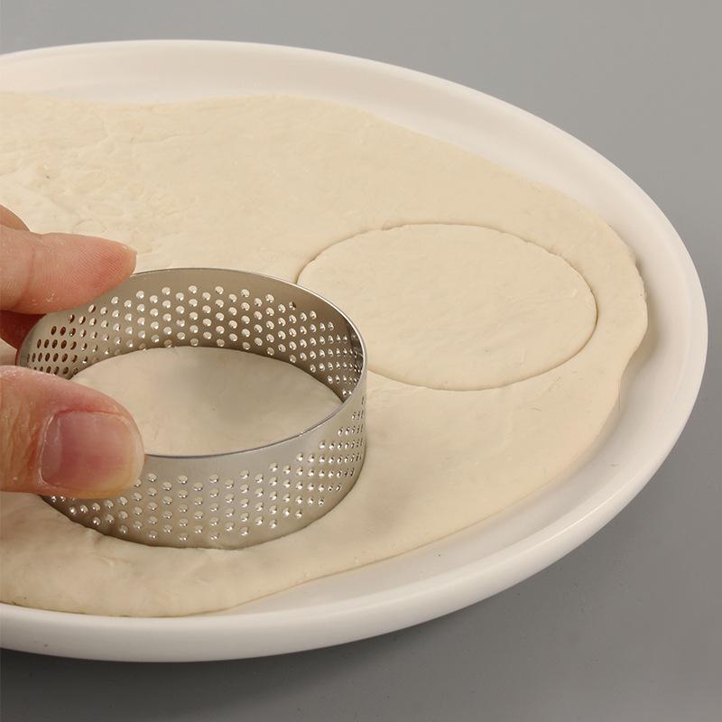 6PCS 5/6/7/8/9/10CM Diameter Baking Mold Stainless Steel Cake Tart Ring (BPA-Free, No FDA)