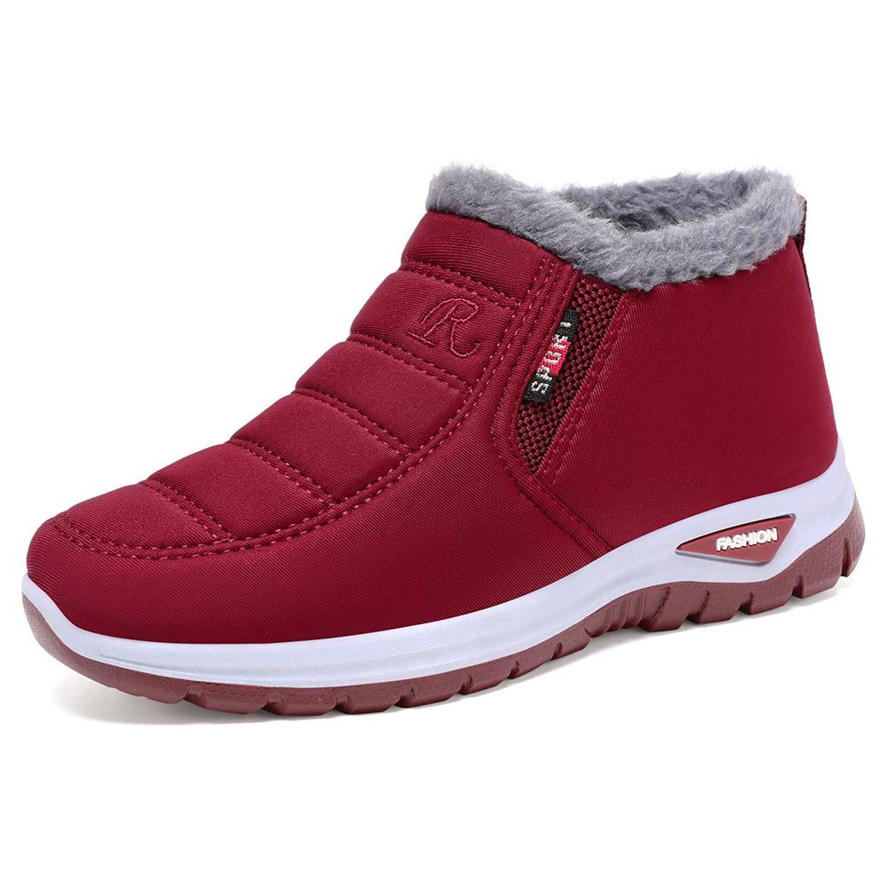 Jinshiyuanshu Cotton shoes Winter cotton boots processing Customized men's and women's same thickened short boots One-pedal sports snow boots