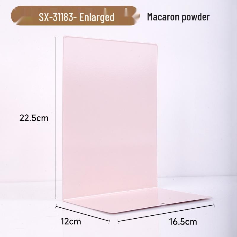 Large L-Shaped Thickened Metal Bookend for Organizing Books and Files