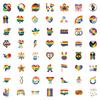 10/30/50/110pcs Cartoon Rainbow Pride Parade Stickers Cool Graffiti Decals DIY Scrapbook Guitar Luggage Bike Decoration Sticker