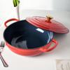 ZISIZ 30cm Multi-Function Non-stick Iron Stew Pot