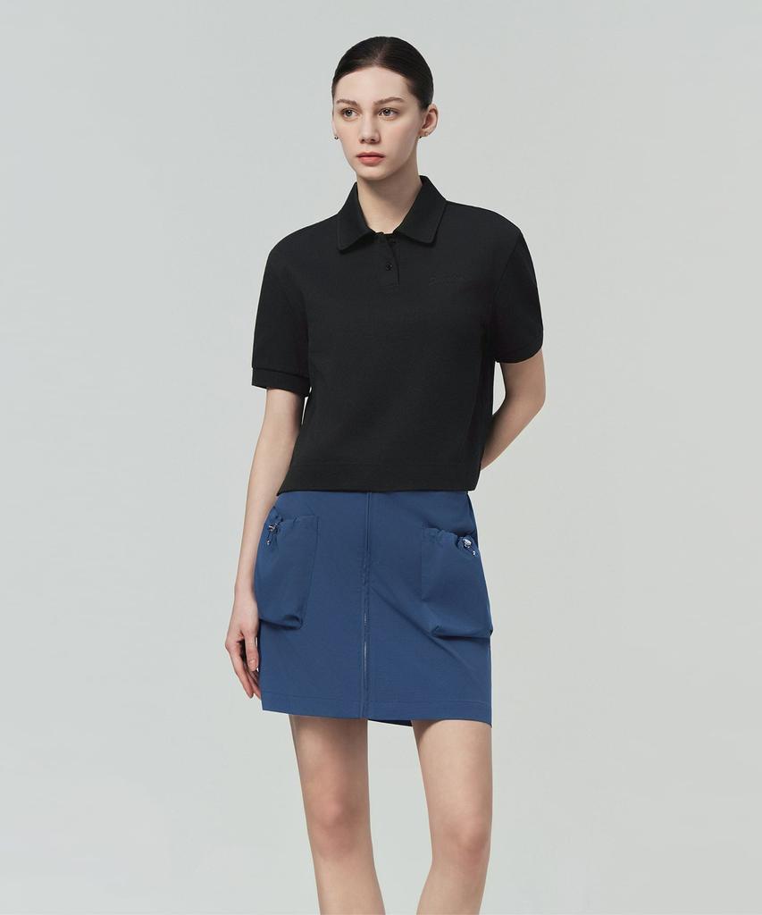 DUVETICA Nerte (Black) (Women'S Short-Sleeve Polo Shirt)