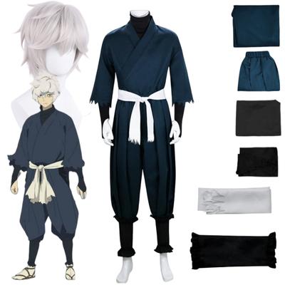 Anime Jigoku Raku Gabimaru Cospaly Asaemon Uniform Kimono Wig Tops Gloves Legging Culottes Full Set Halloween Carnival Costumes