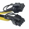 PCI-E PCI Express 6Pin To Dual 2-Port 8Pin 6+2Pin Adapter GPU Video Card Power Cable Module Wire 18AWG 50cm+20cm Splitter Miner